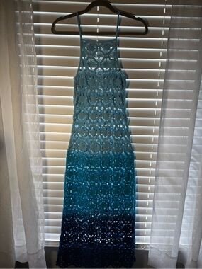 BRAND NEW Altar'd State Swim Elegant Ombré Crochet Maxi Cover Up Dress